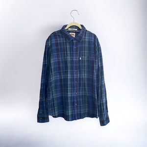 Levi’s Flannel Shirt Sz. XLarge Modern Fit Blue Plaid Button Long Sleeve Top